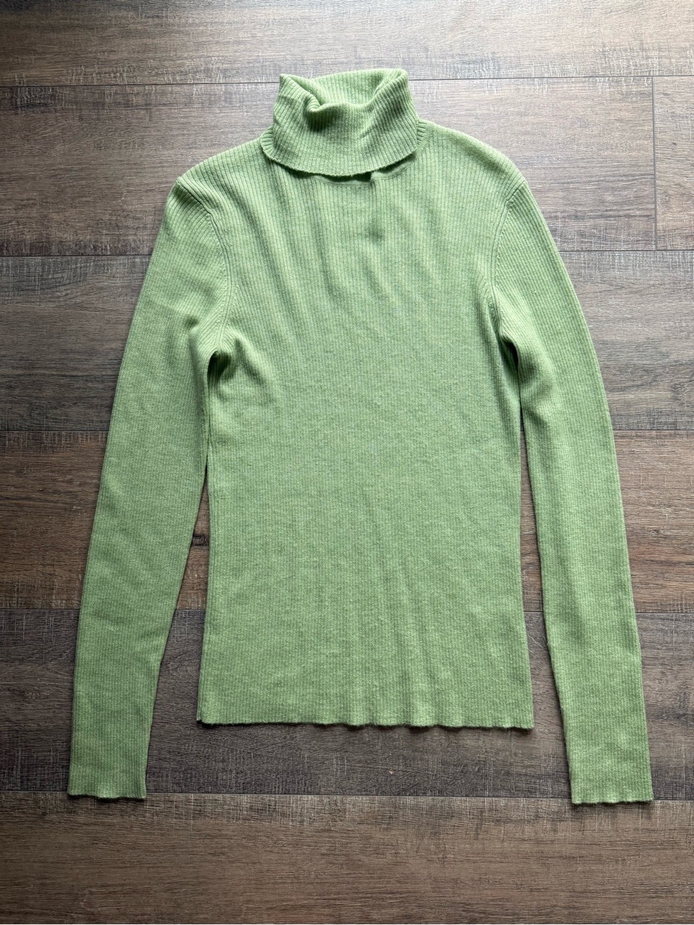 J.Crew 55% Silk 45% Cashmere Turtleneck Sweater | Light Green